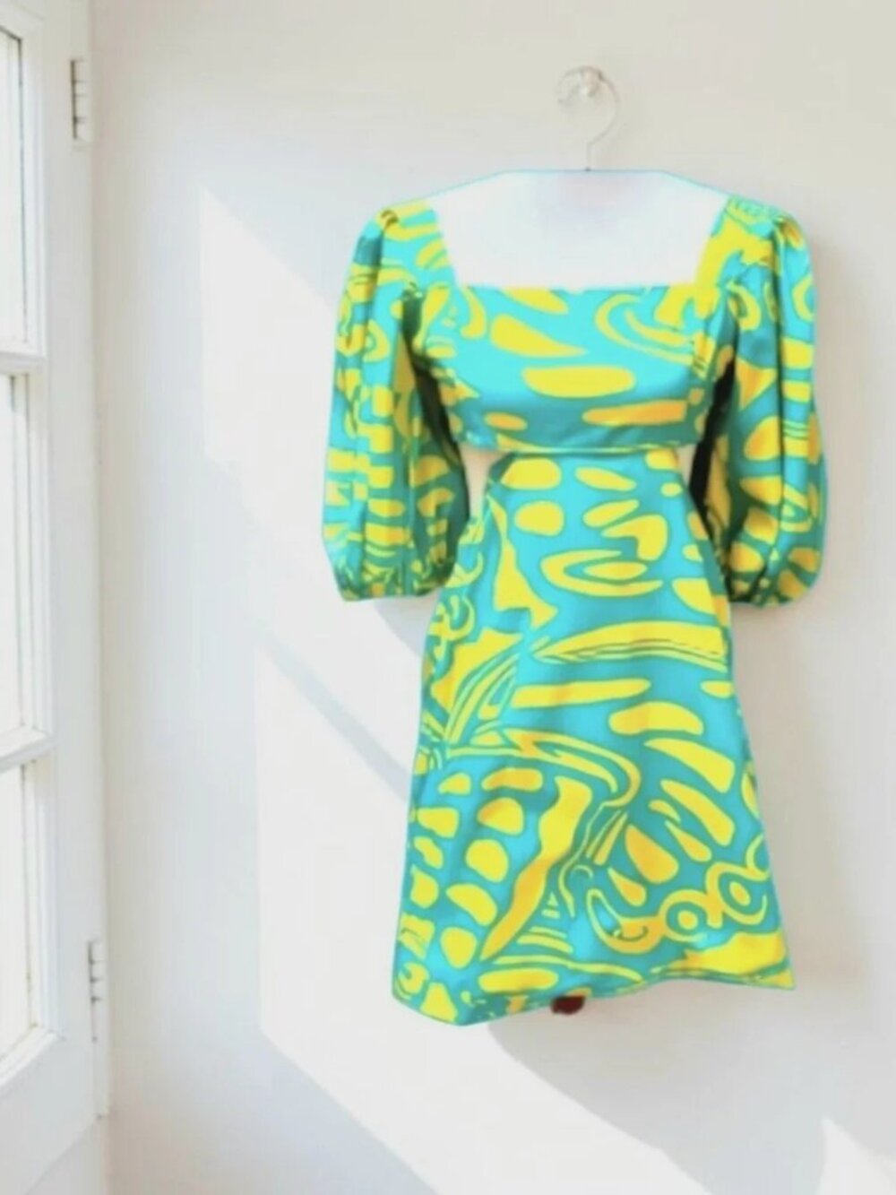 Alexis Bodhi Dress Puff Sleeve Cutout Summer Mini Party Cocktail Cotton M - Picture 8 of 8